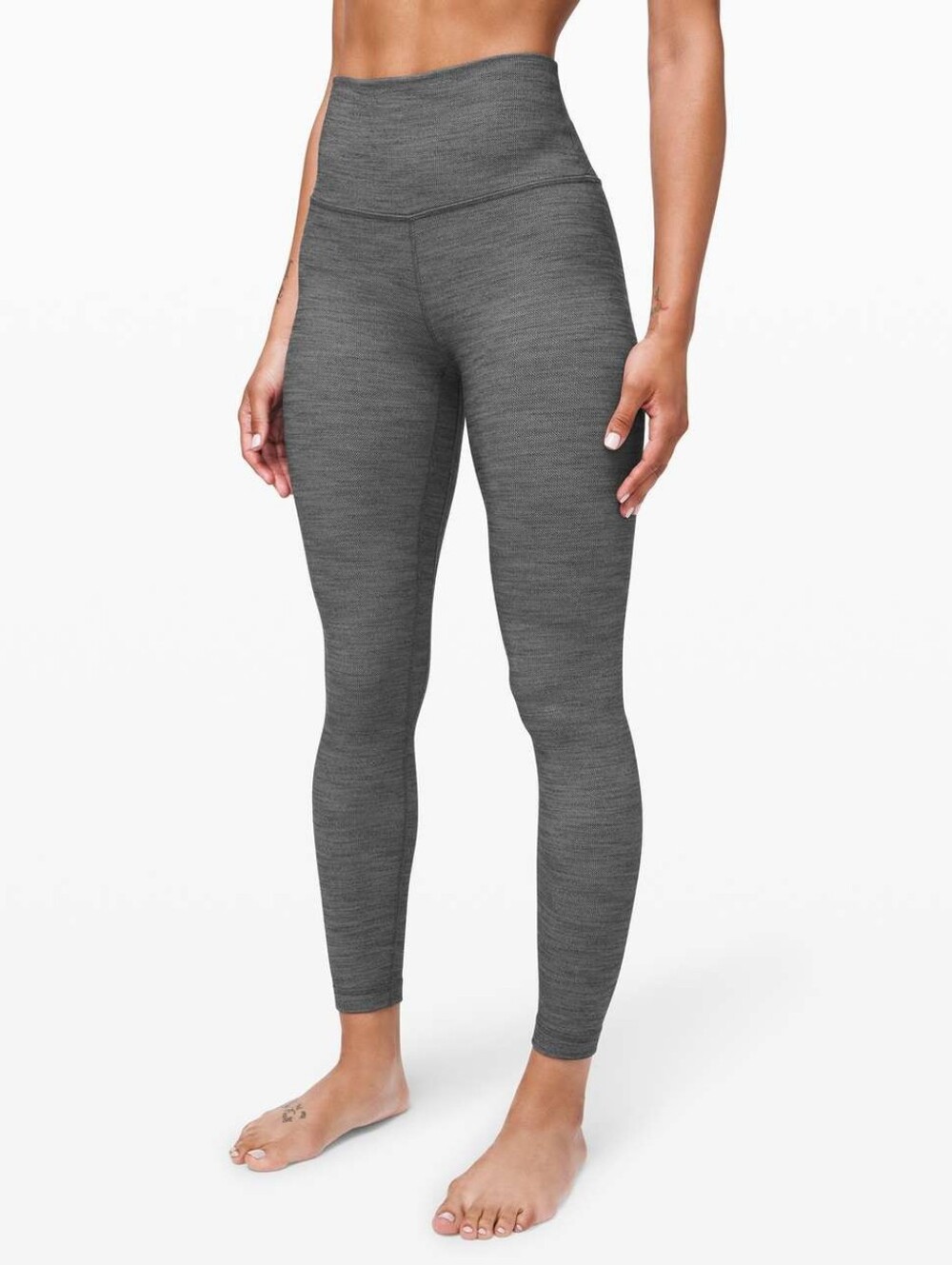 Lululemon Align Pant Mini Heathered Herringbone Heathered Black White Black 2